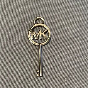 Michael Kors Gold Key Charm with MK Logo